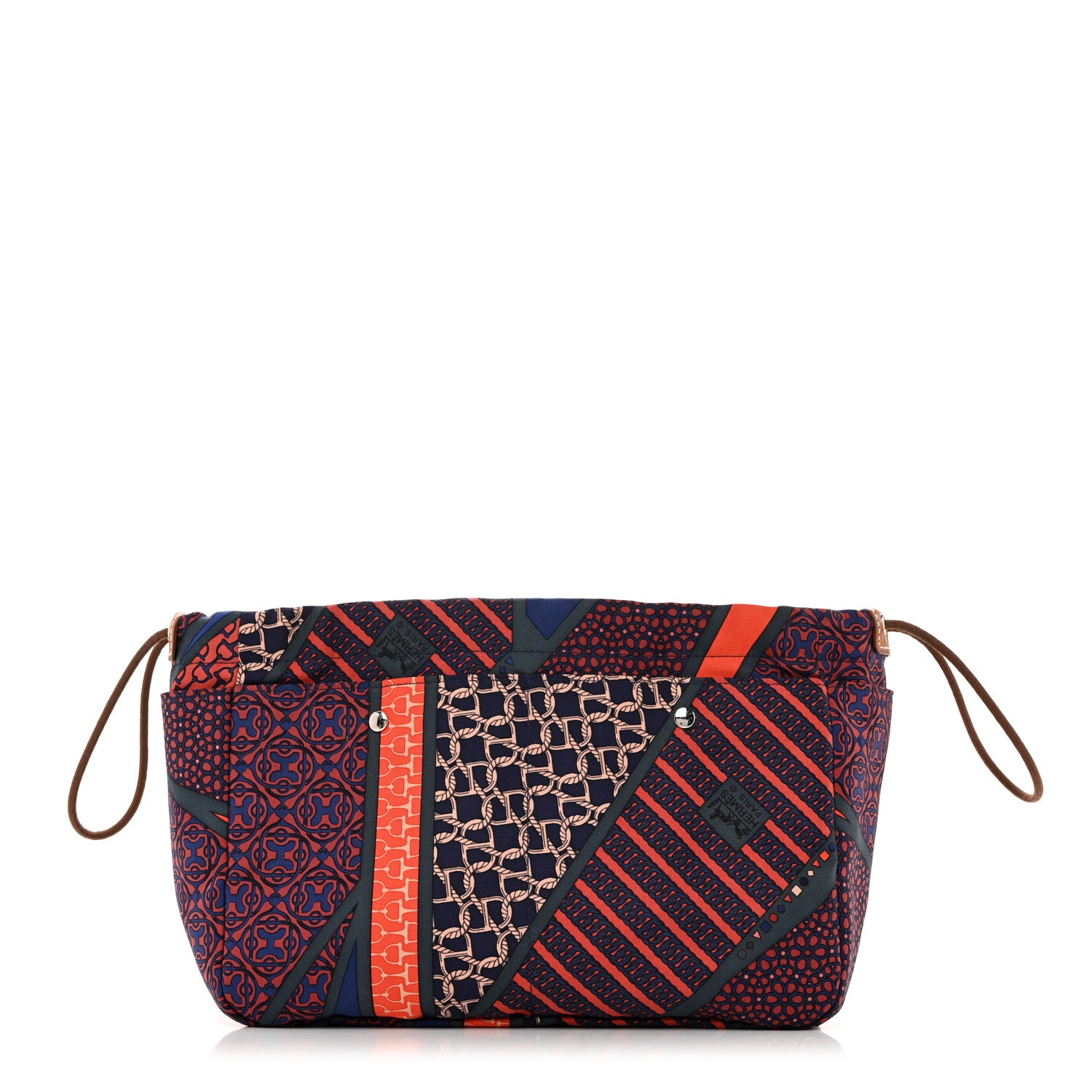 Hermes Silk Carre en Cravates Fourbi 25 MM Pouch Ocean Bleu 1 of 8