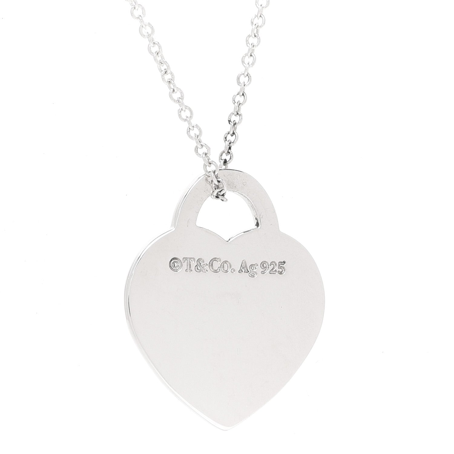 Tiffany Sterling Silver Small Return to Tiffany Heart Pendant Necklace 6 of 6