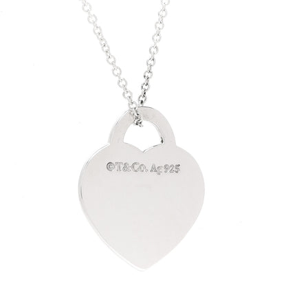 Tiffany Sterling Silver Small Return to Tiffany Heart Pendant Necklace 6 of 6