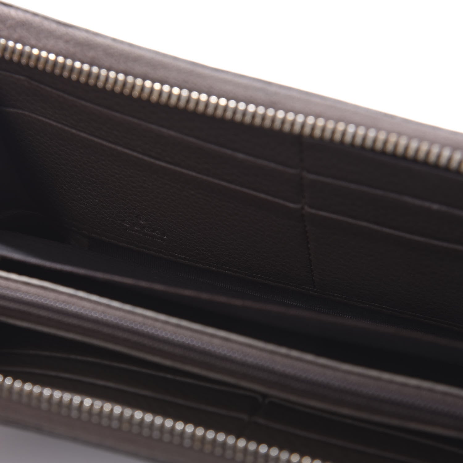 Gucci Dollar Calfskin Bamboo Tassel Zip Around Wallet Grey Field 8 of 10