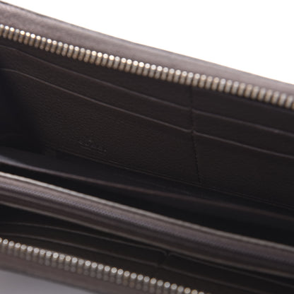 Gucci Dollar Calfskin Bamboo Tassel Zip Around Wallet Grey Field 8 of 10