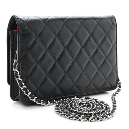 Chanel Calfskin Quilted Cambon Wallet on Chain WOC Black 3 of 13