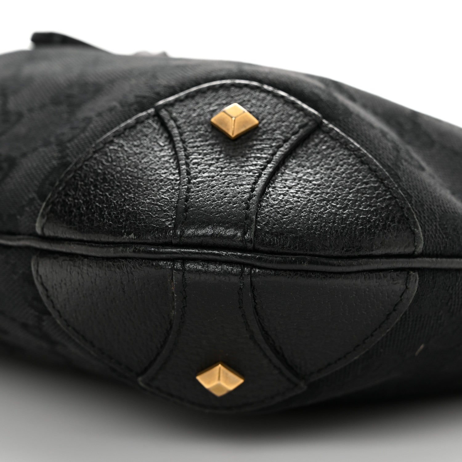 Gucci Monogram Piston Lock Jackie O Hobo Black 10 of 10