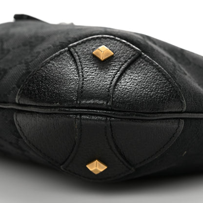 Gucci Monogram Piston Lock Jackie O Hobo Black 10 of 10