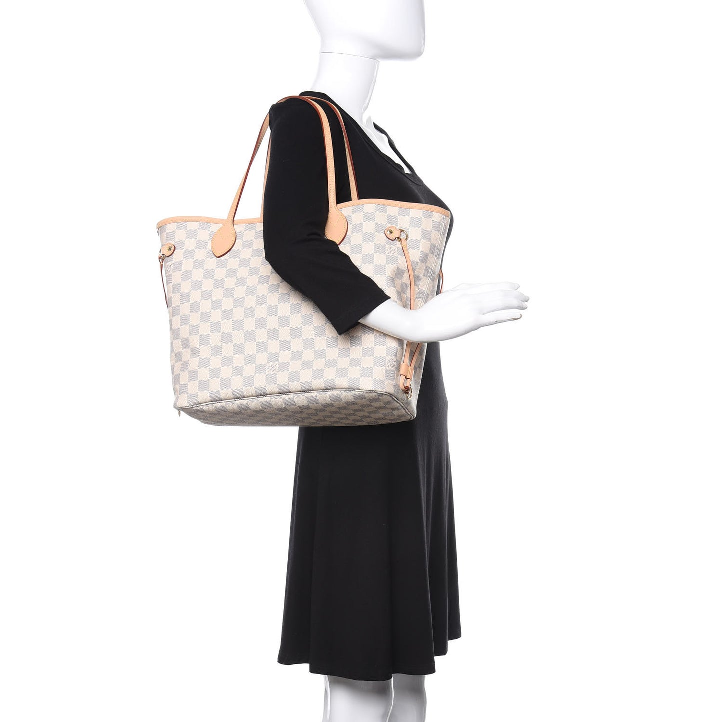 Damier Azur Neo Neverfull MM Rose Ballerine