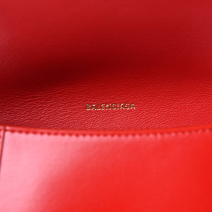 Balenciaga Shiny Box Calfskin Small Hourglass Top Handle Bag Bright Red 9 of 11