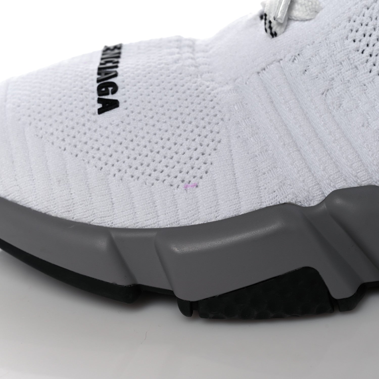 Balenciaga Knit Womens Speed Lace Up Clear Sole Sneakers 35 White 10 of 12