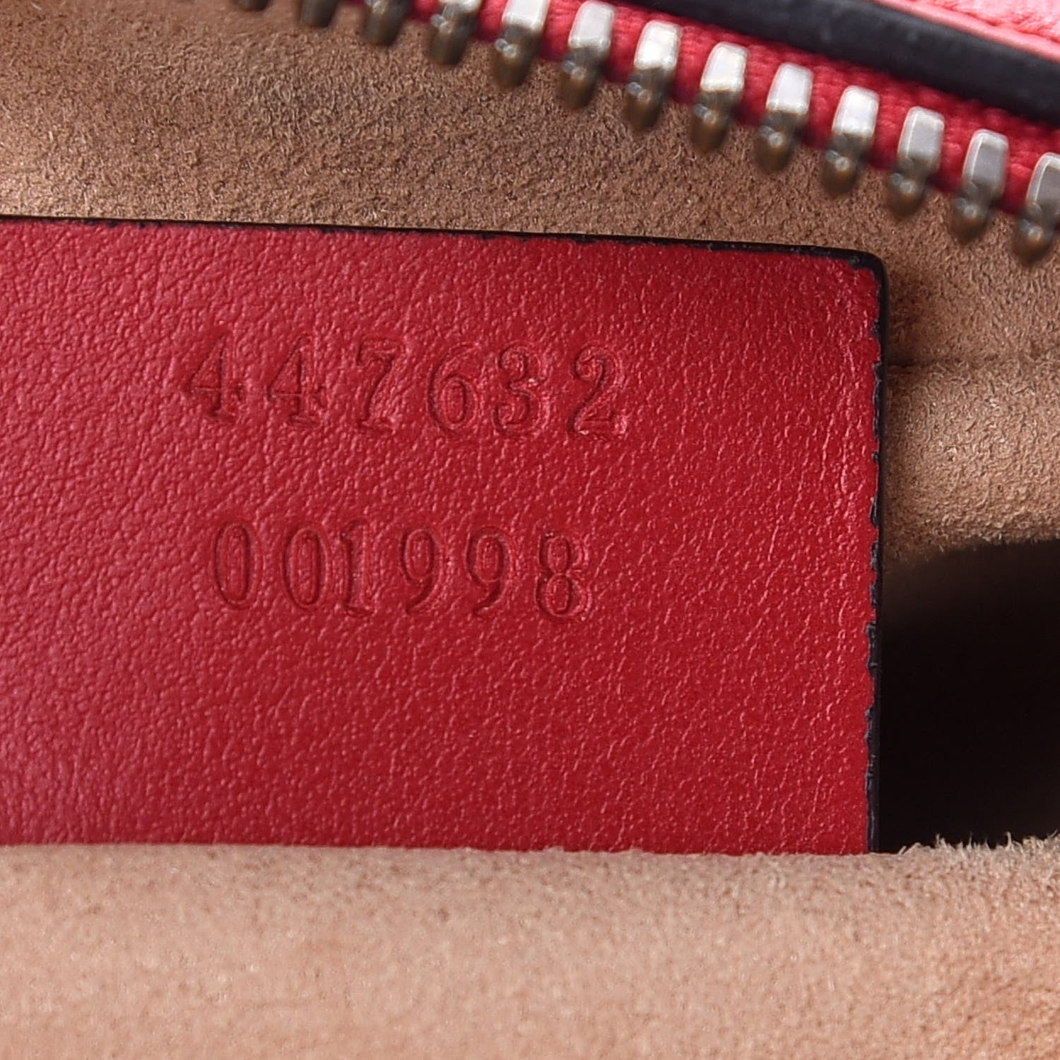 Gucci Calfskin Matelasse Small GG Marmont Chain Shoulder Bag Hibiscus Red 7 of 12