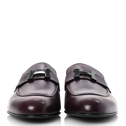 Hermes Goatskin Mens Paris Loafers 42 Marron Mahogany 3 of 13