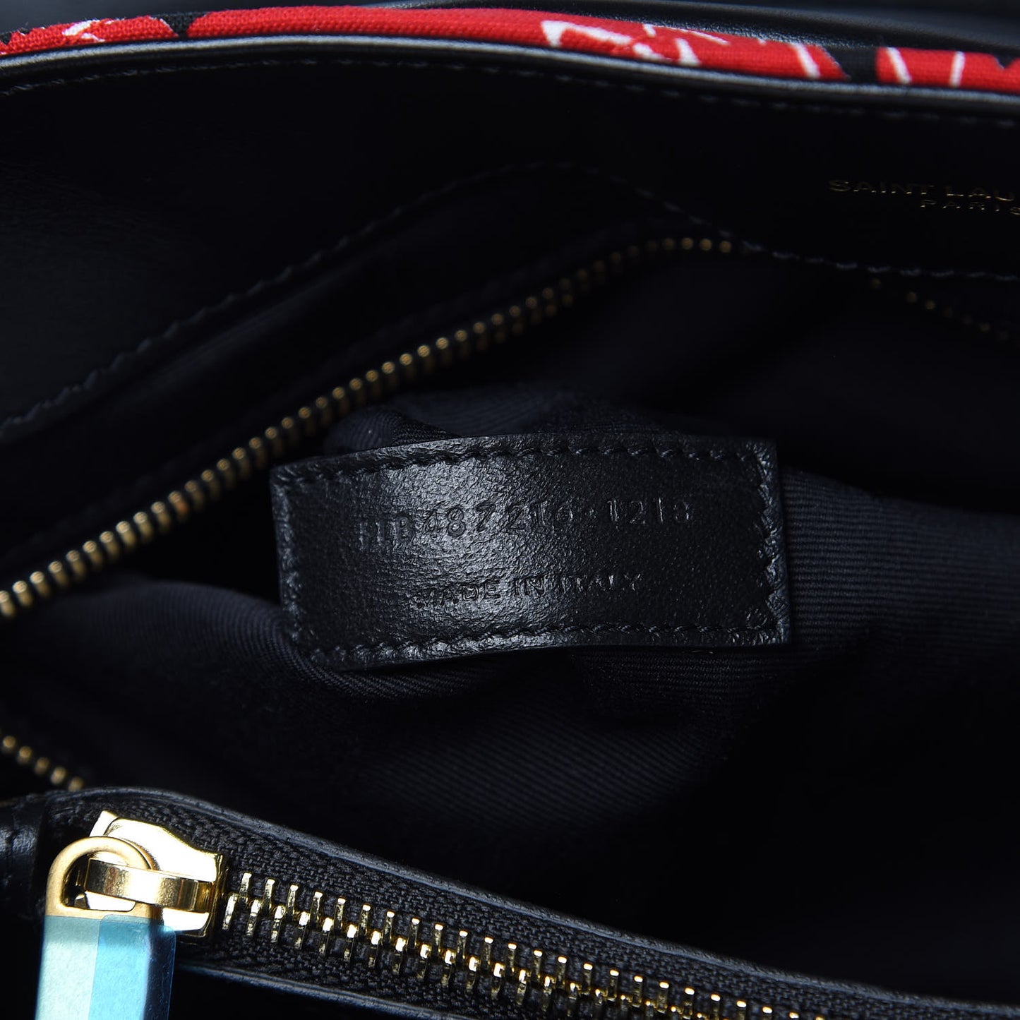 Canvas Bandana Medium Loulou Chain Satchel Red