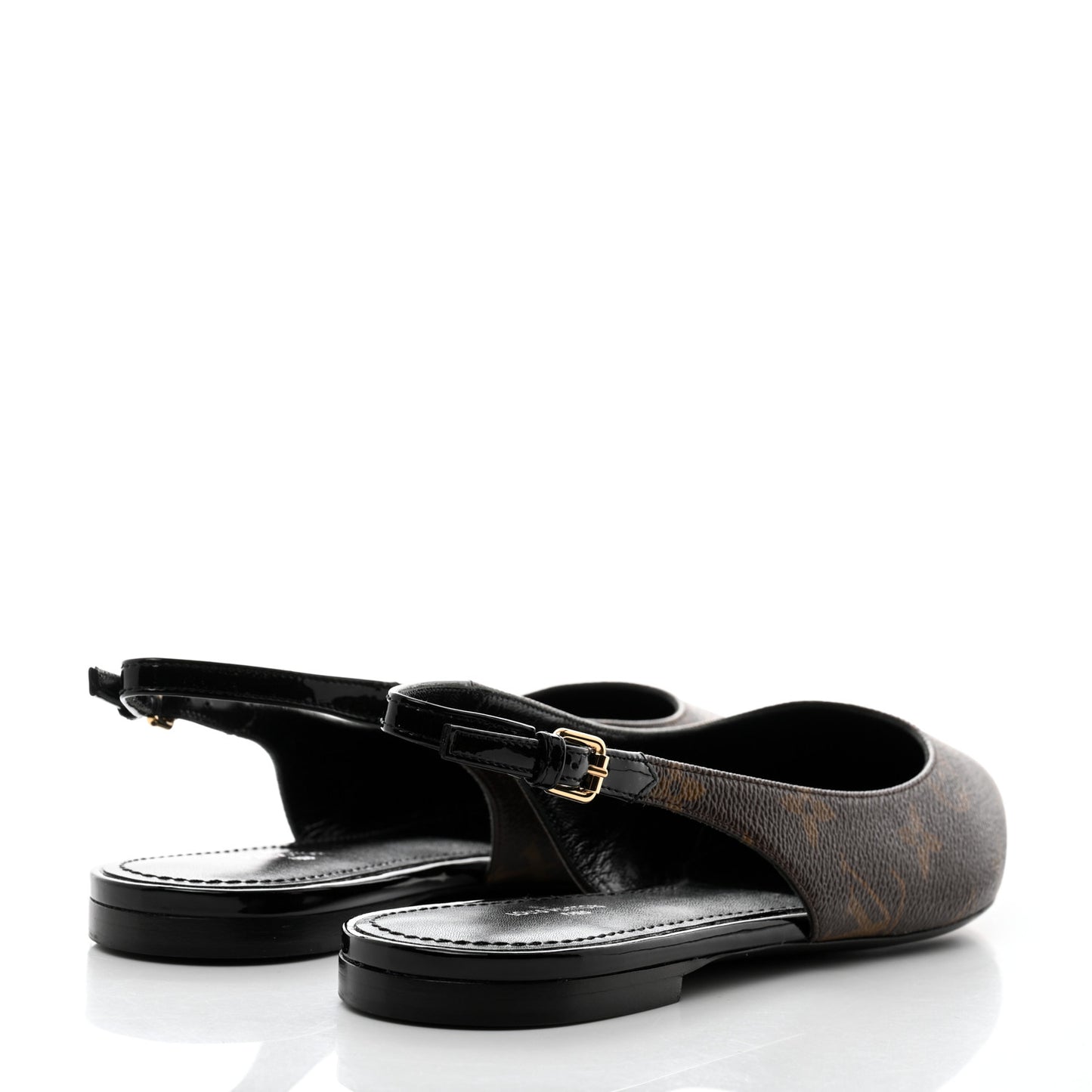 Patent Monogram Cherie Slingback Ballerina Flats 38