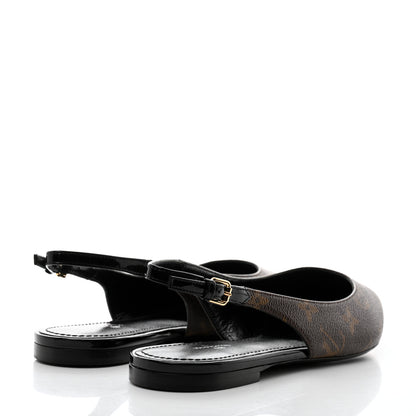 Louis Vuitton Patent Monogram Cherie Slingback Ballerina Flats 38 4 of 9