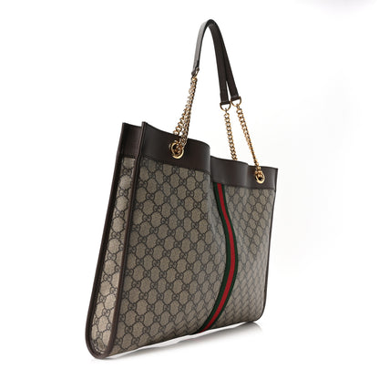 Gucci GG Supreme Monogram Large Rajah Chain Tote Beige New Acero 4 of 11