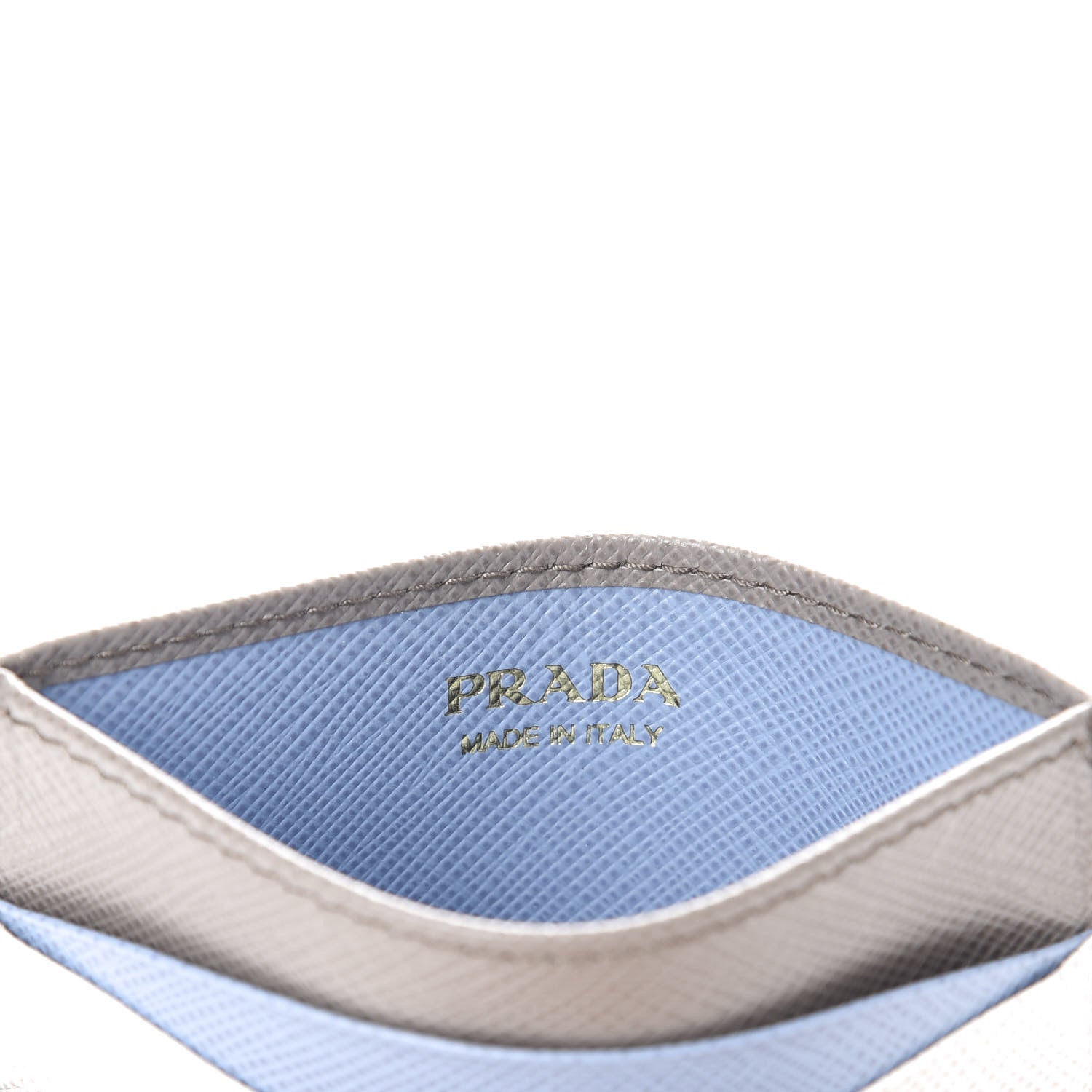 Prada Saffiano Metal Card Case Argilla 7 of 9