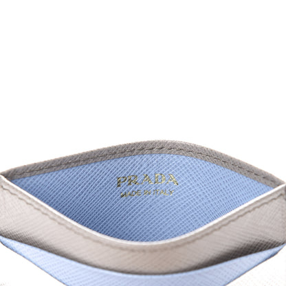 Prada Saffiano Metal Card Case Argilla 7 of 9