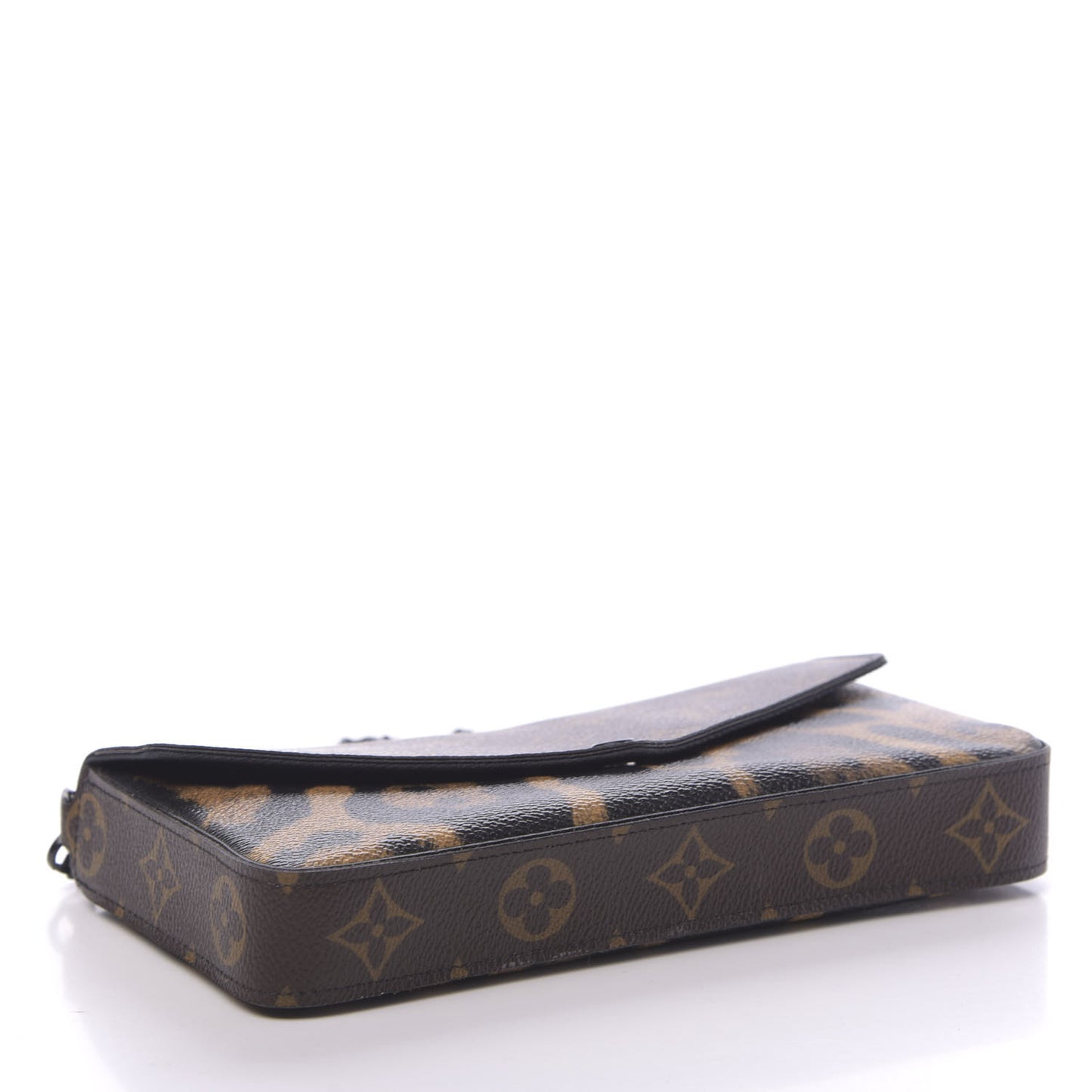 Monogram Animal Print Pochette Felicie Chain Wallet