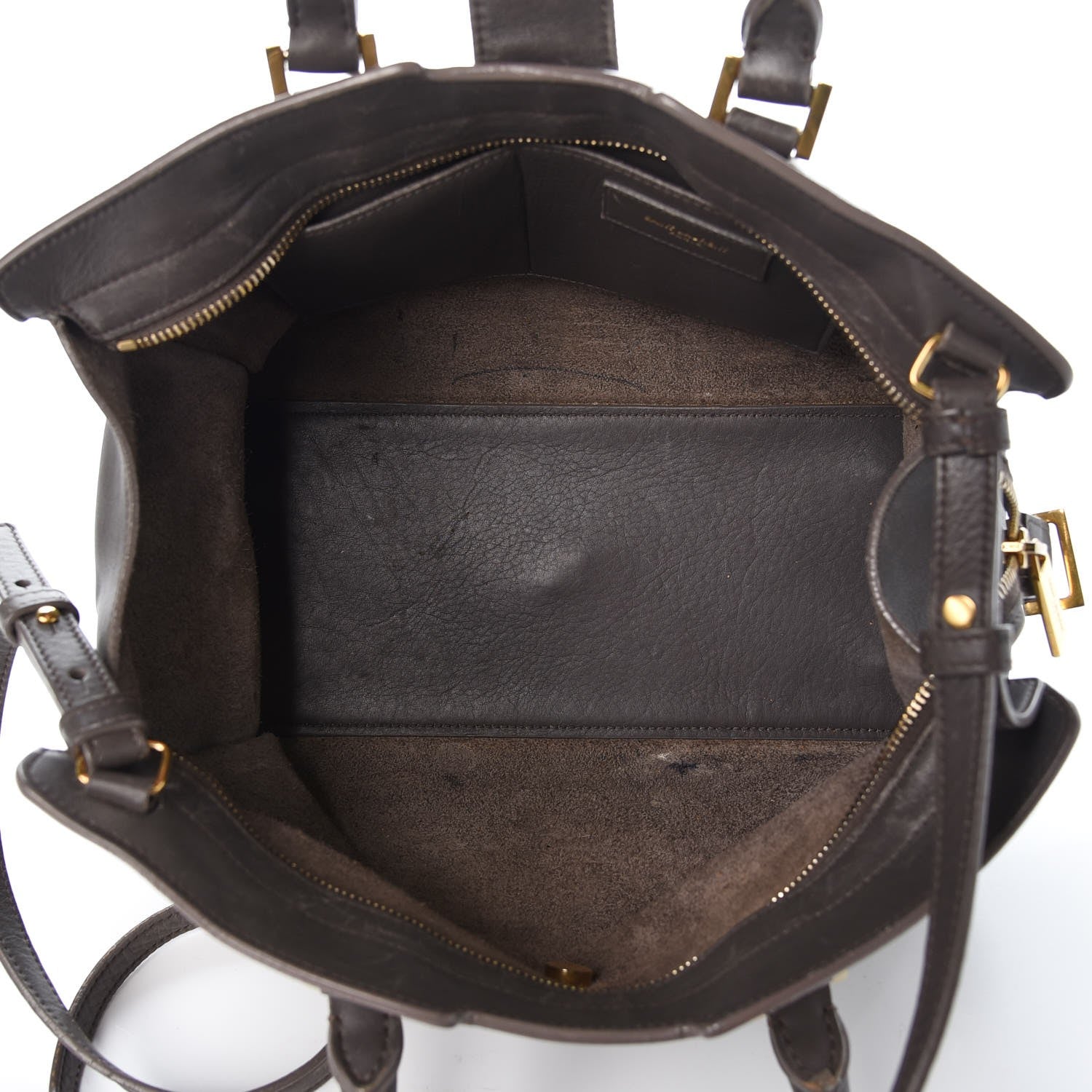 Saint Laurent Calfskin Small Classic Y Cabas Grey 6 of 24