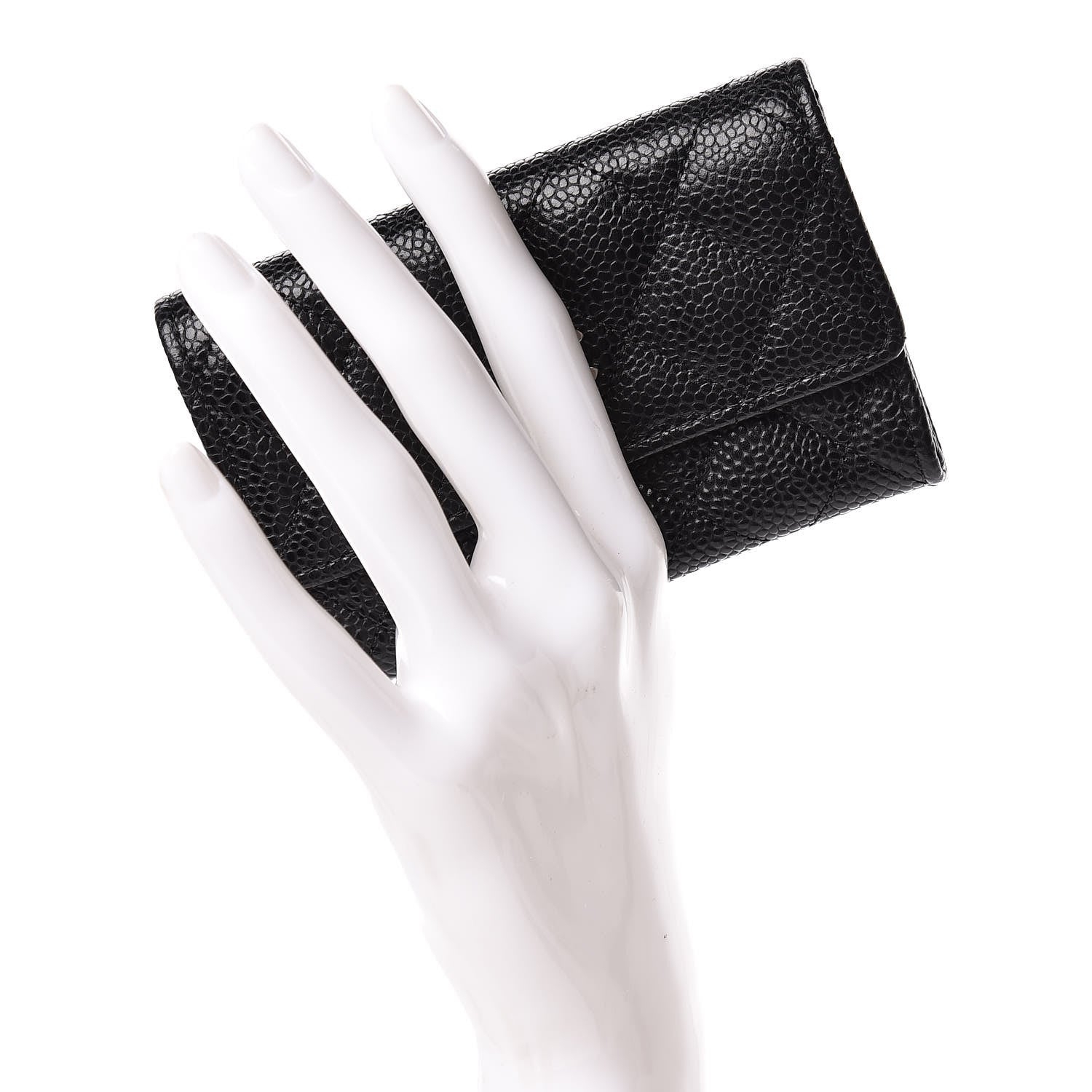 Chanel Caviar Quilted Flap Card Holder Black 2 of 9