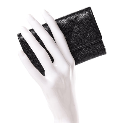 Chanel Caviar Quilted Flap Card Holder Black 2 of 9