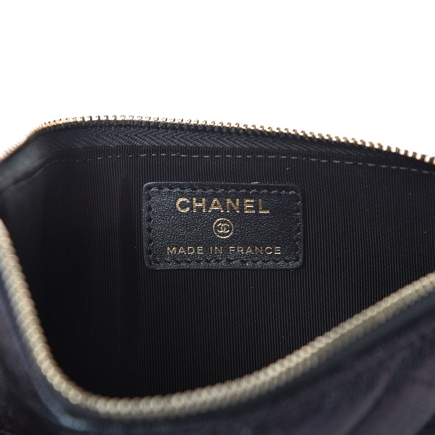 Chanel Iridescent Caviar Quilted Classic Flat Wallet Pouch Black 6 of 8