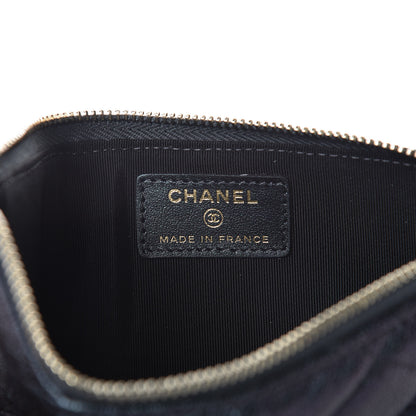 Chanel Iridescent Caviar Quilted Classic Flat Wallet Pouch Black 6 of 8