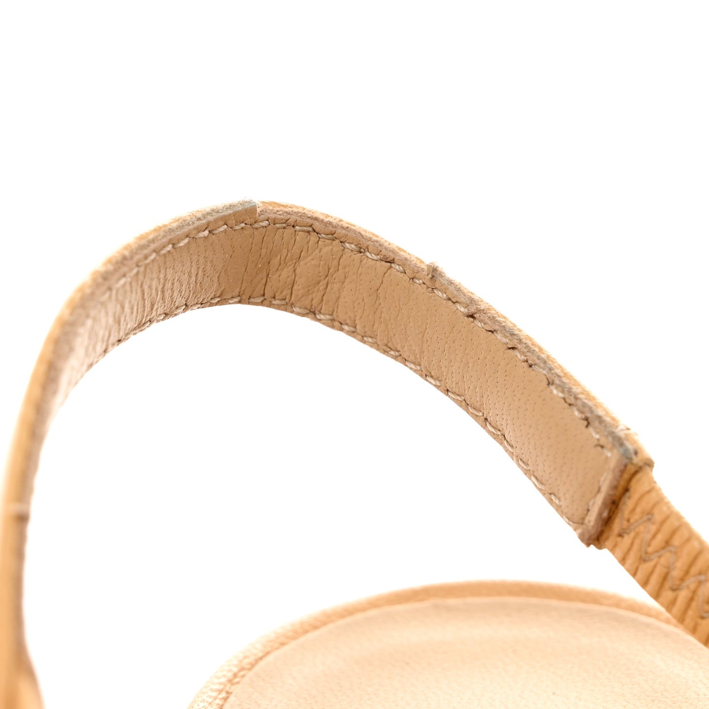 Goatskin Grosgrain Cap Toe CC Slingback Pumps 35.5 Beige Black