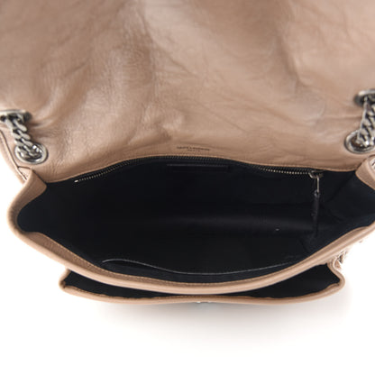 Saint Laurent Crinkled Calfskin Matelasse Monogram Medium Niki Chain Satchel Light Natural 7 of 8