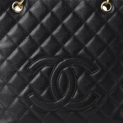 Chanel Caviar Quilted Petit Shopping Tote PST Black 10 of 10