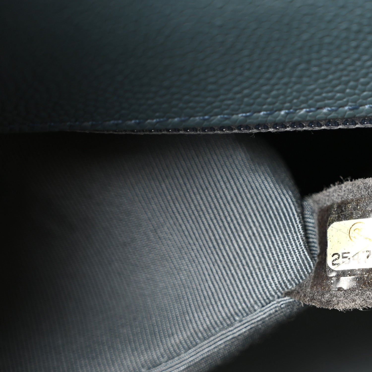 Chanel Caviar Quilted New Medium Boy Flap Blue 7 of 10