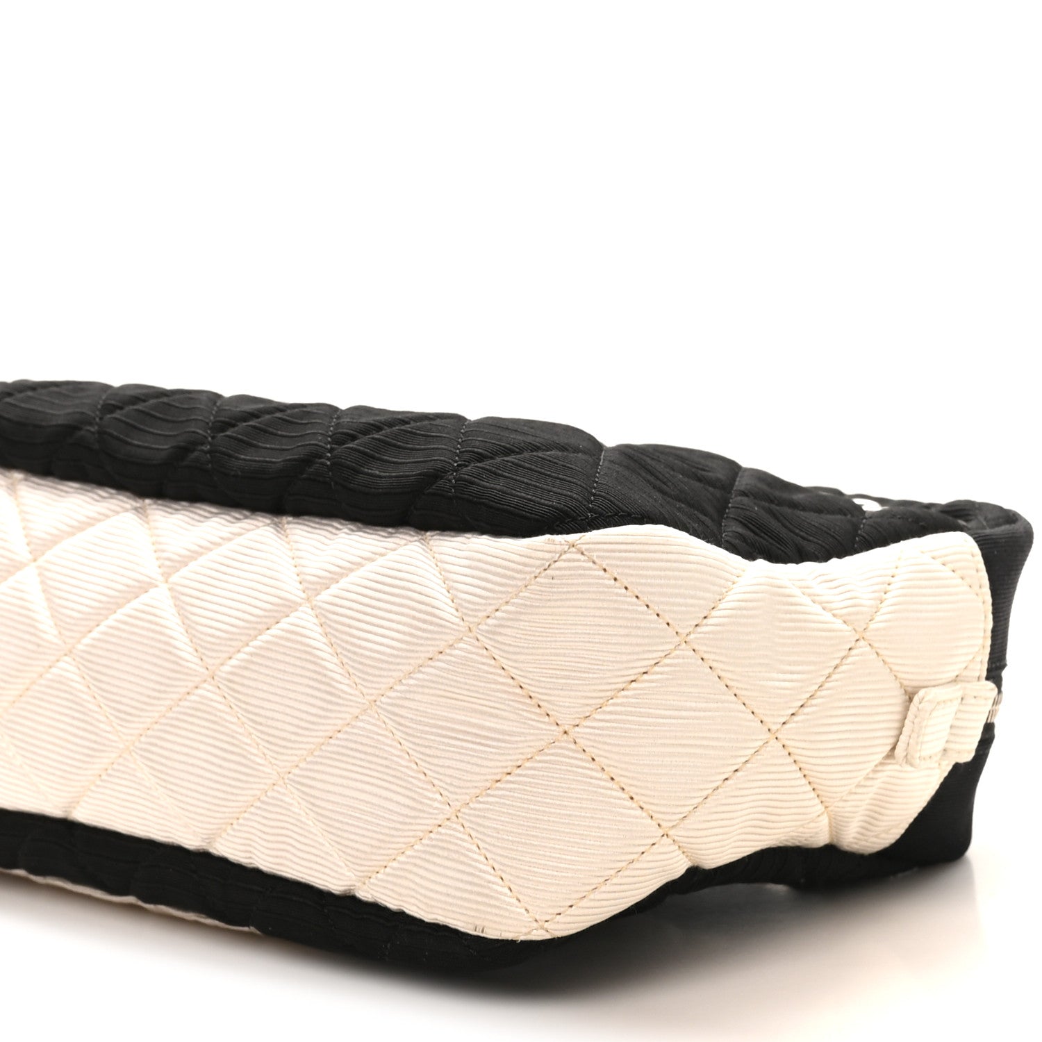 Chanel Jersey Reissue Quilted Camera Case  Black White 10 of 10
