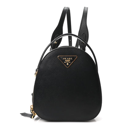 Prada Saffiano Lux Mini Odette Backpack Black 1 of 8