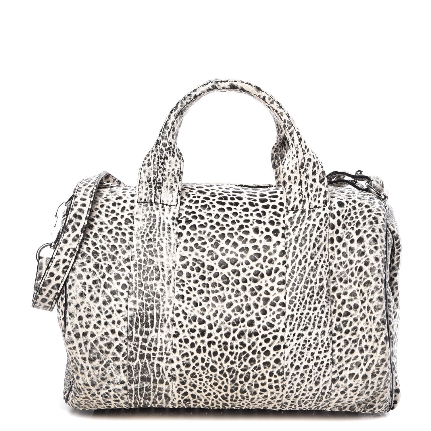Alexander Wang Pebbled Lambskin Rocco Black White Rhodium Hardware 1 of 10