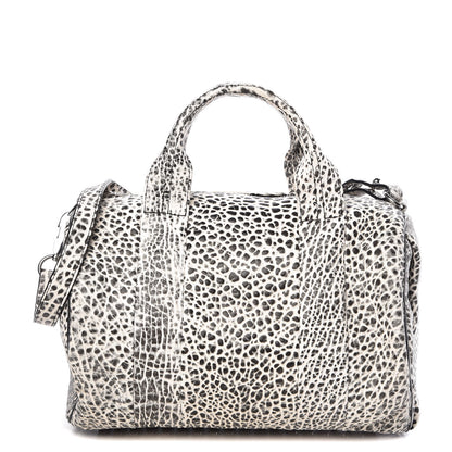 Alexander Wang Pebbled Lambskin Rocco Black White Rhodium Hardware 1 of 10