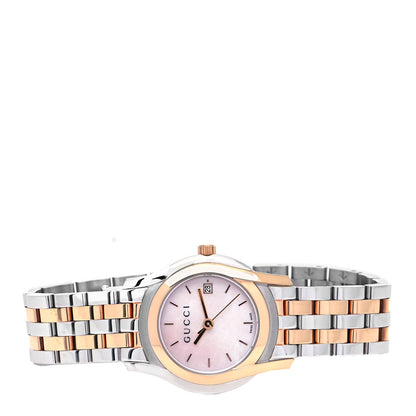 Gucci Stainless Steel Mother of Pearl 27mm 5500L Two Tone Quartz Watch 2 of 4