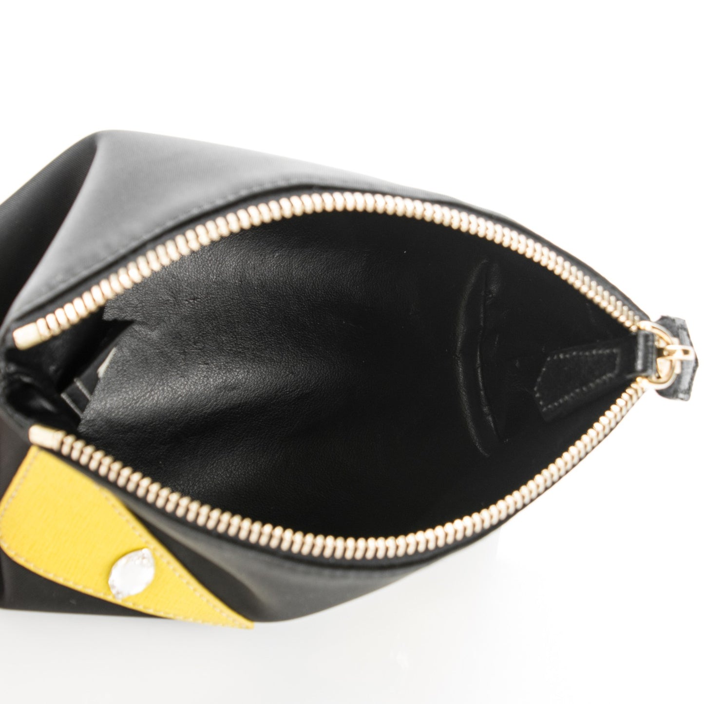 Nylon Vitello Elite Crystal Eye Monster Large Cosmetic Pouch Black Cedro