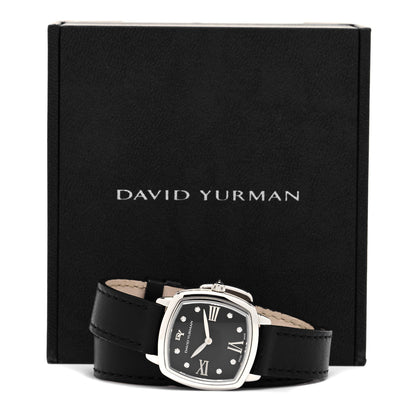 David Yurman Stainless Steel Calfskin Diamond 27mm Albion Wrap Quartz Watch Black 6 of 6