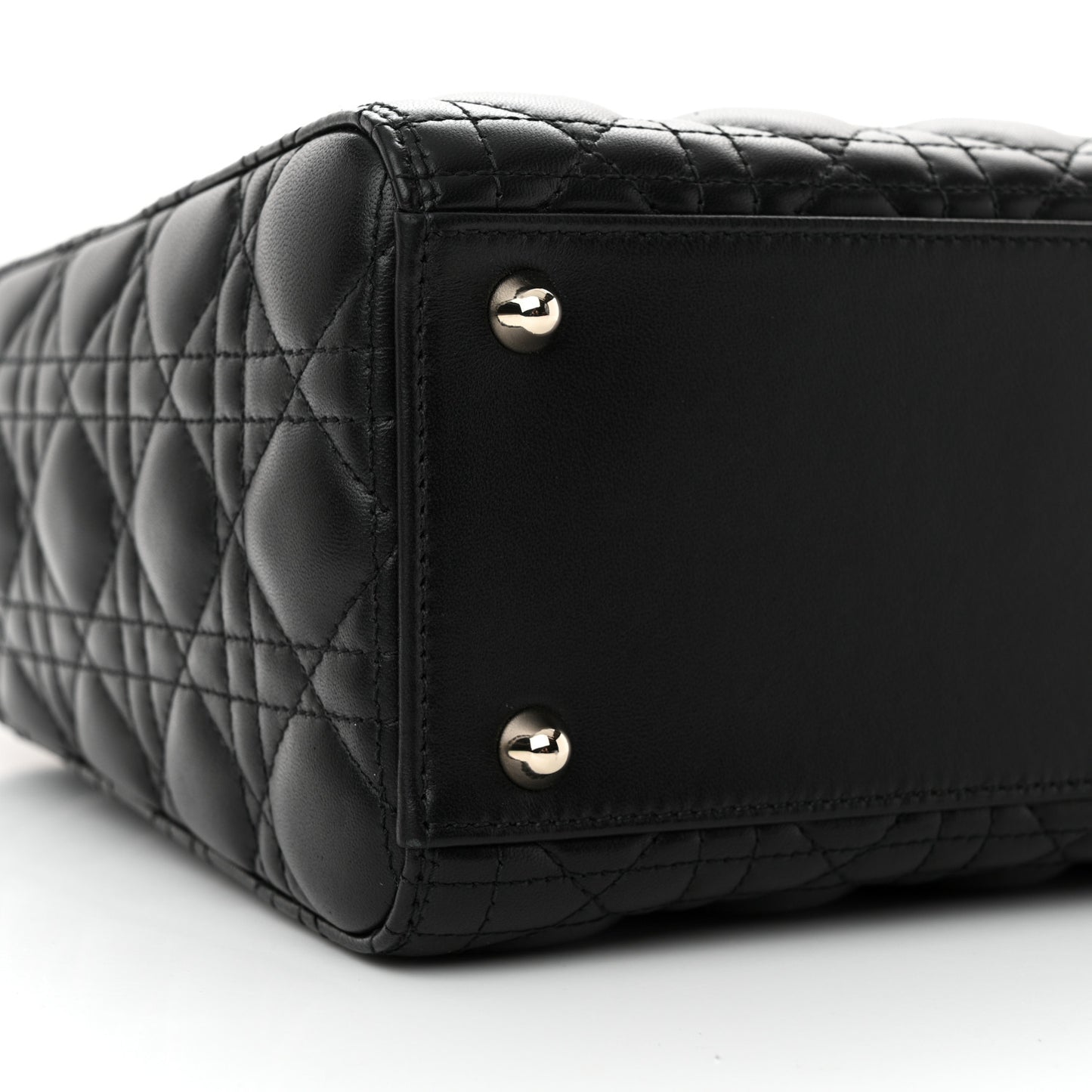 Lambskin Cannage Large Lady Dior Black