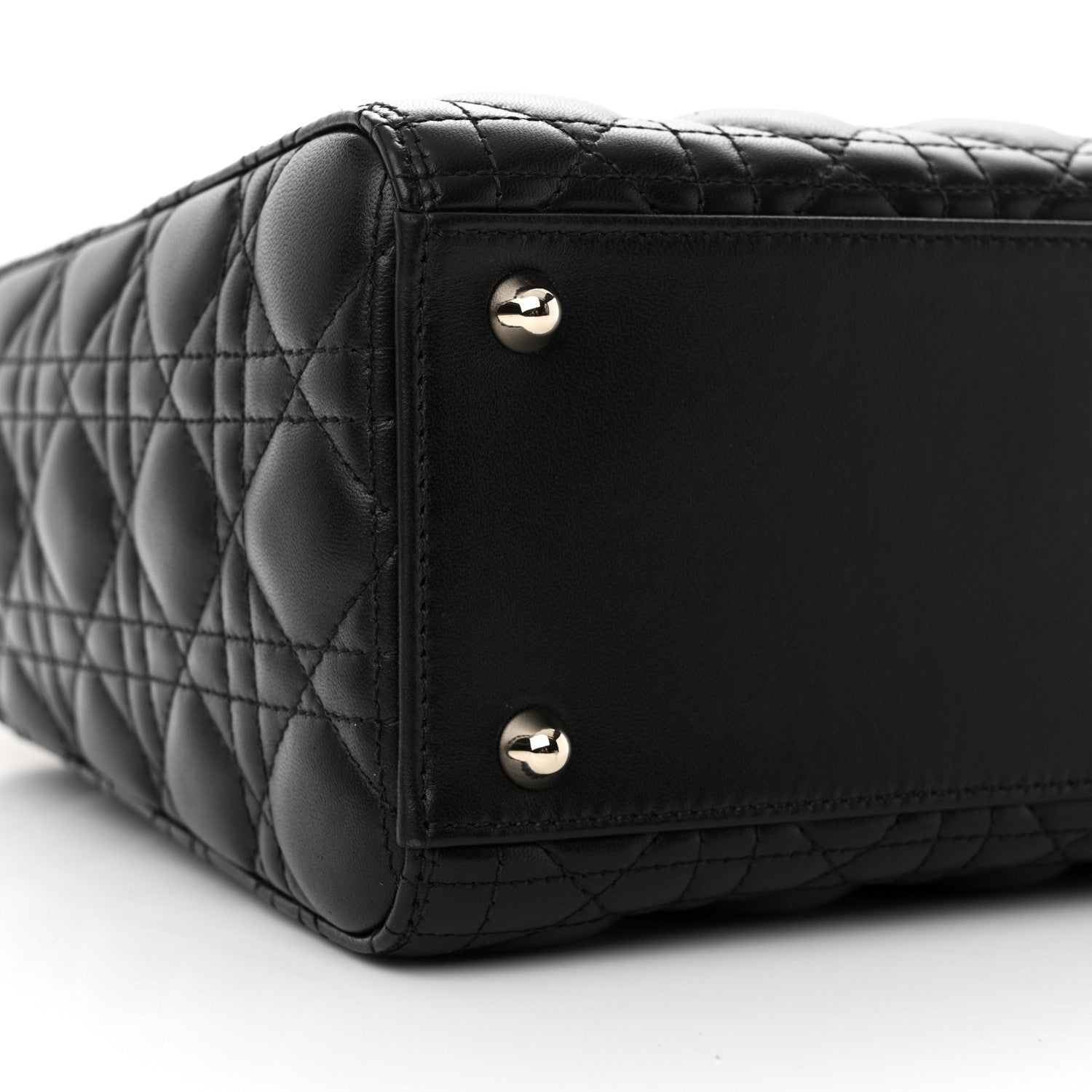Christian Dior Lambskin Cannage Large Lady Dior Black 8 of 10