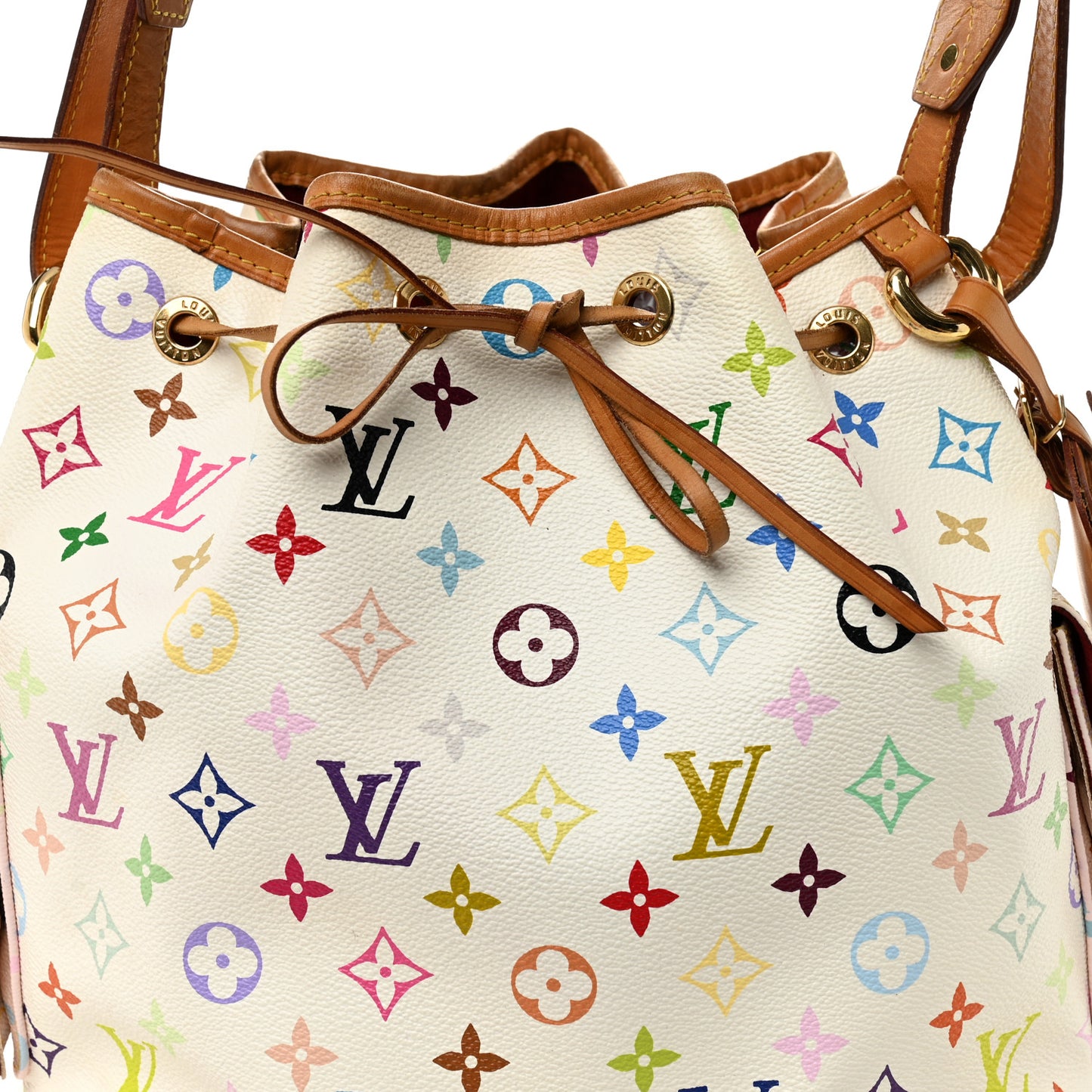 Monogram Multicolor Petit Noe White