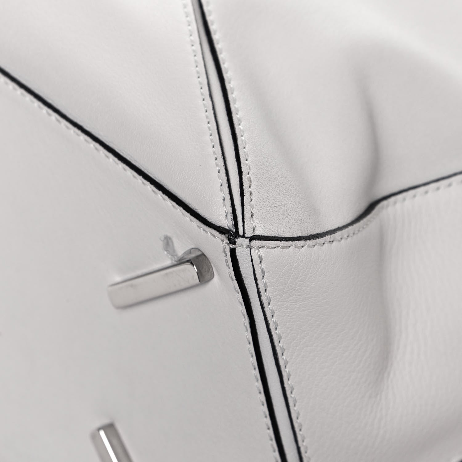 Loewe Calfskin Medium Puzzle Bag White 10 of 15