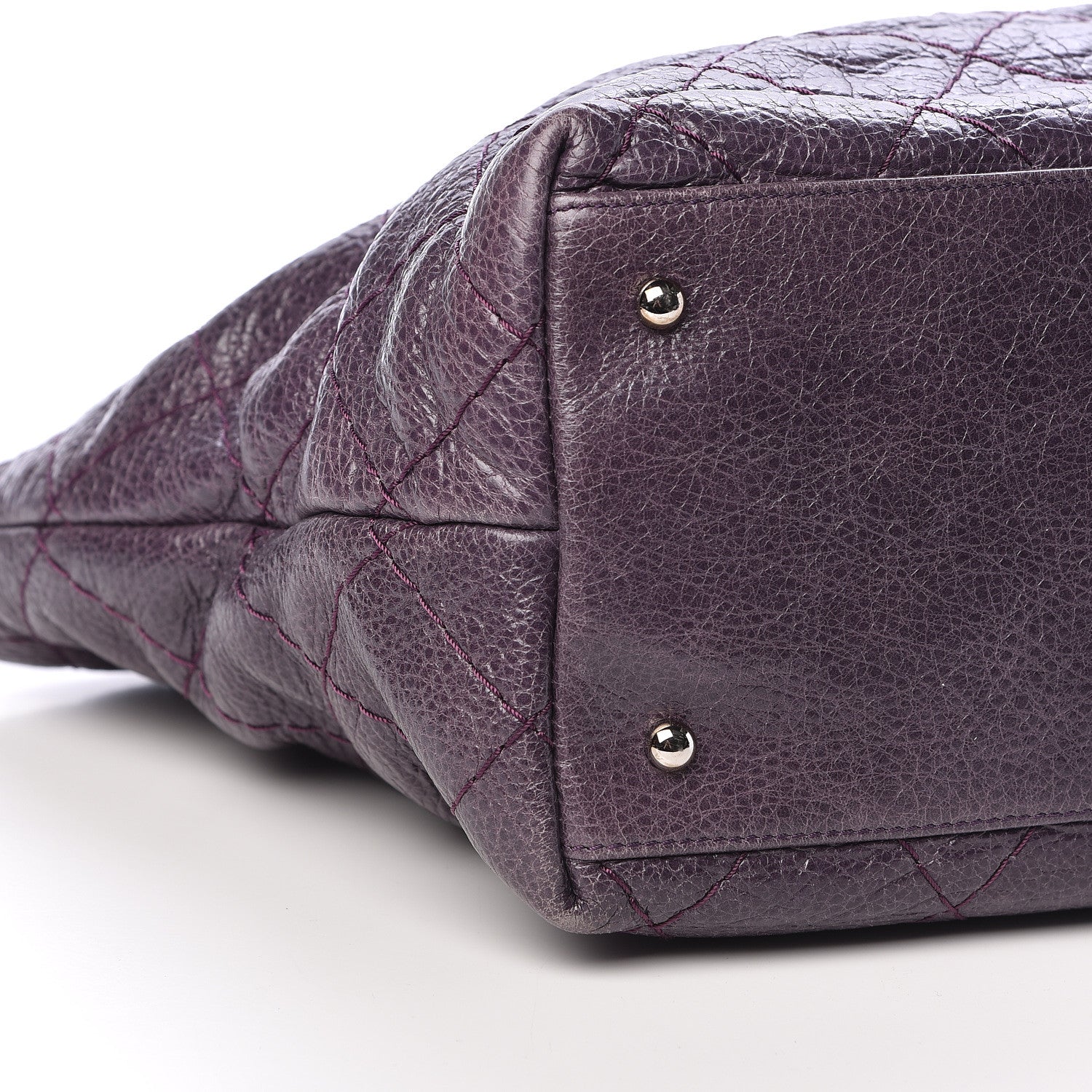 Chanel Glazed Calfskin Large On The Road Tote Purple 10 of 11