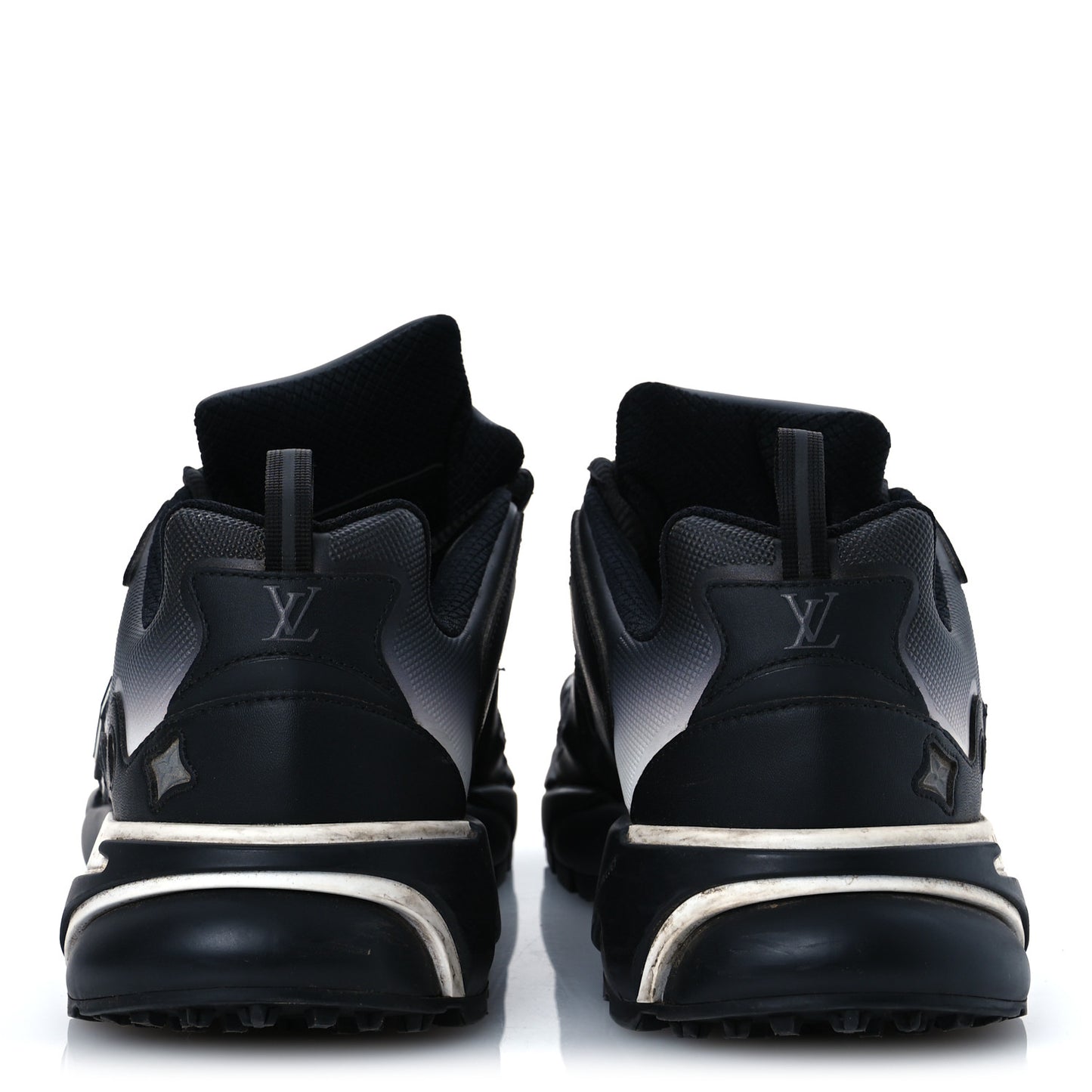Canvas Mesh Mens LV Runner Tatic Sneakers 9.5 Black
