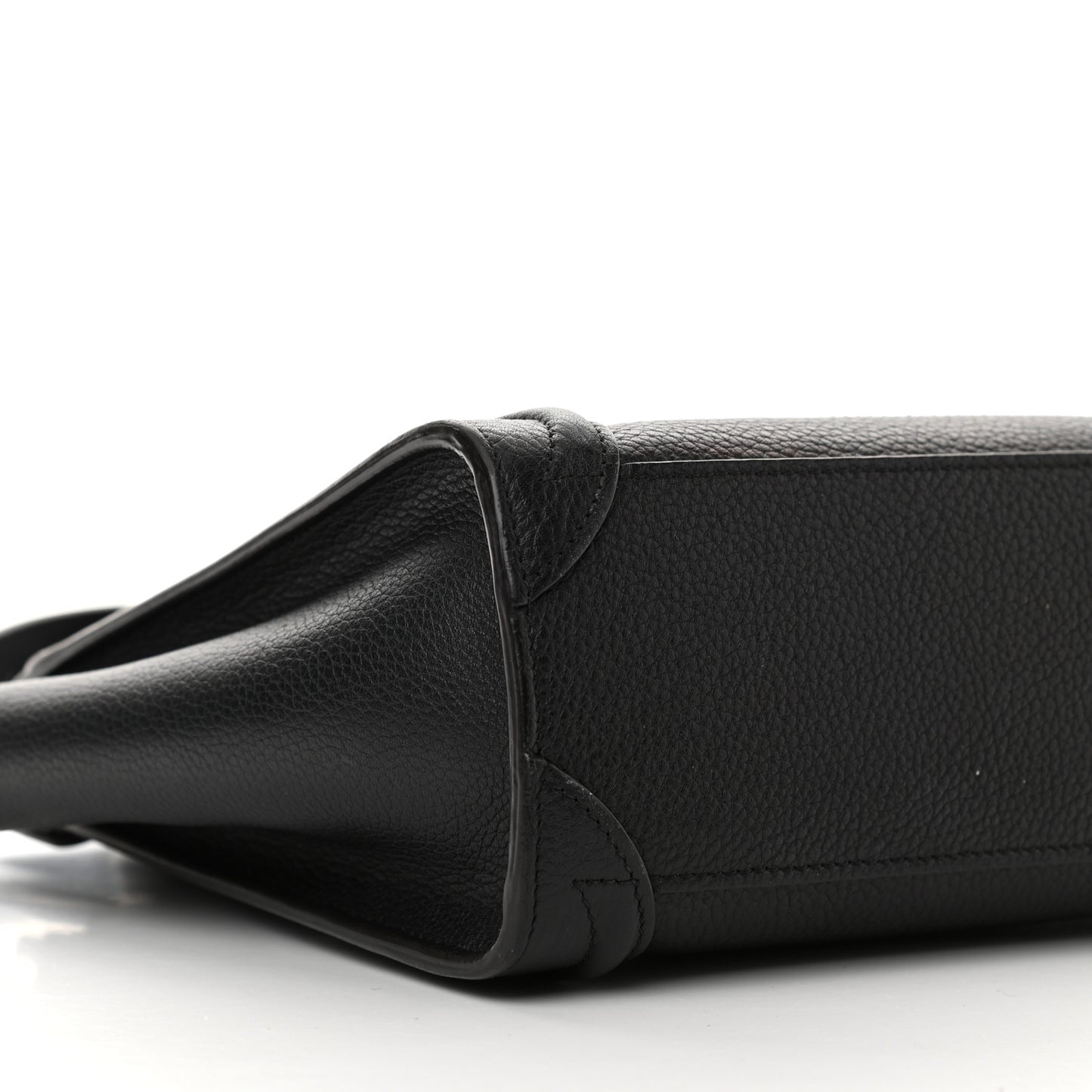 Drummed Calfskin Nano Luggage Black
