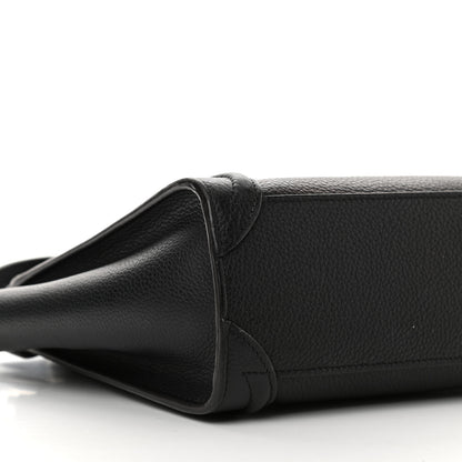 Celine Drummed Calfskin Nano Luggage Black 8 of 14