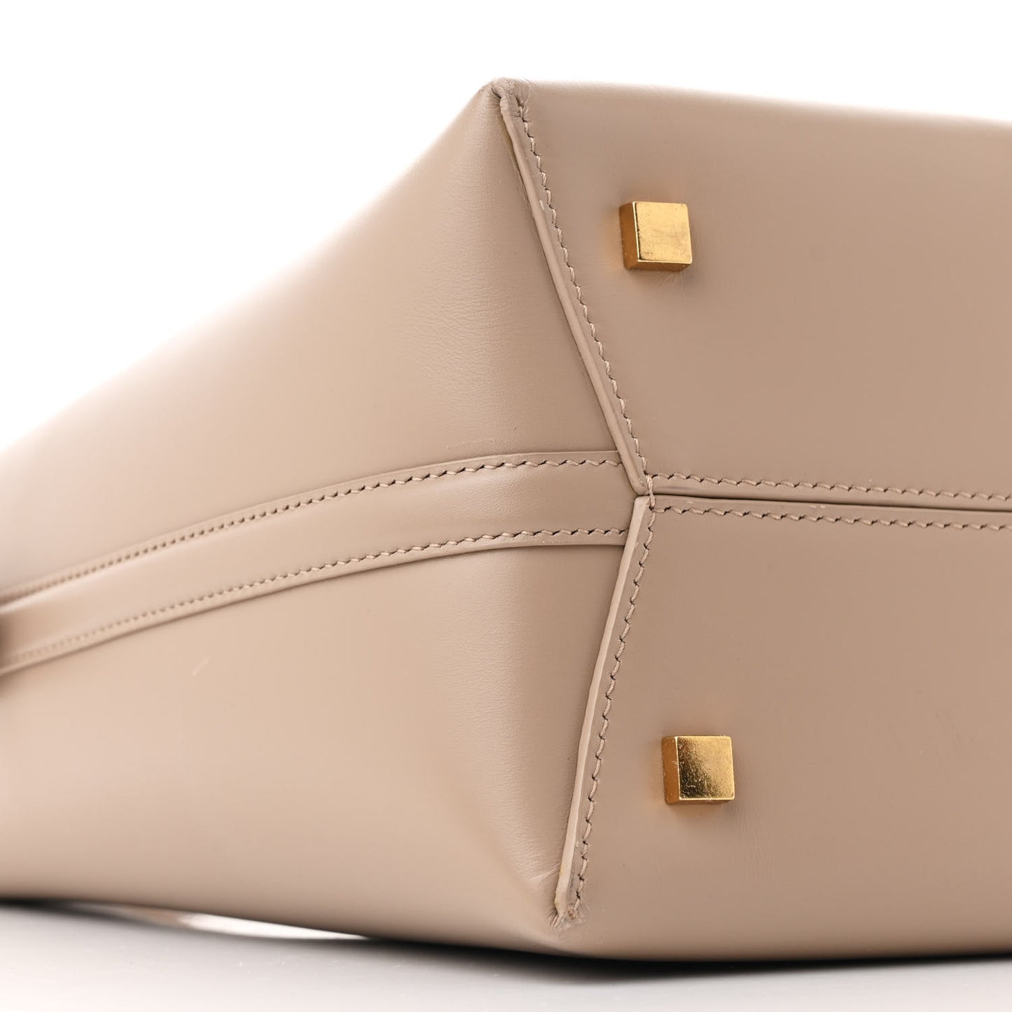 Shiny Calfskin Le 37 Small Bucket Bag Dark Beige