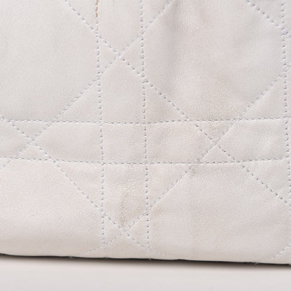 Christian Dior Lambskin Cannage Drawstring Bag White 15 of 24