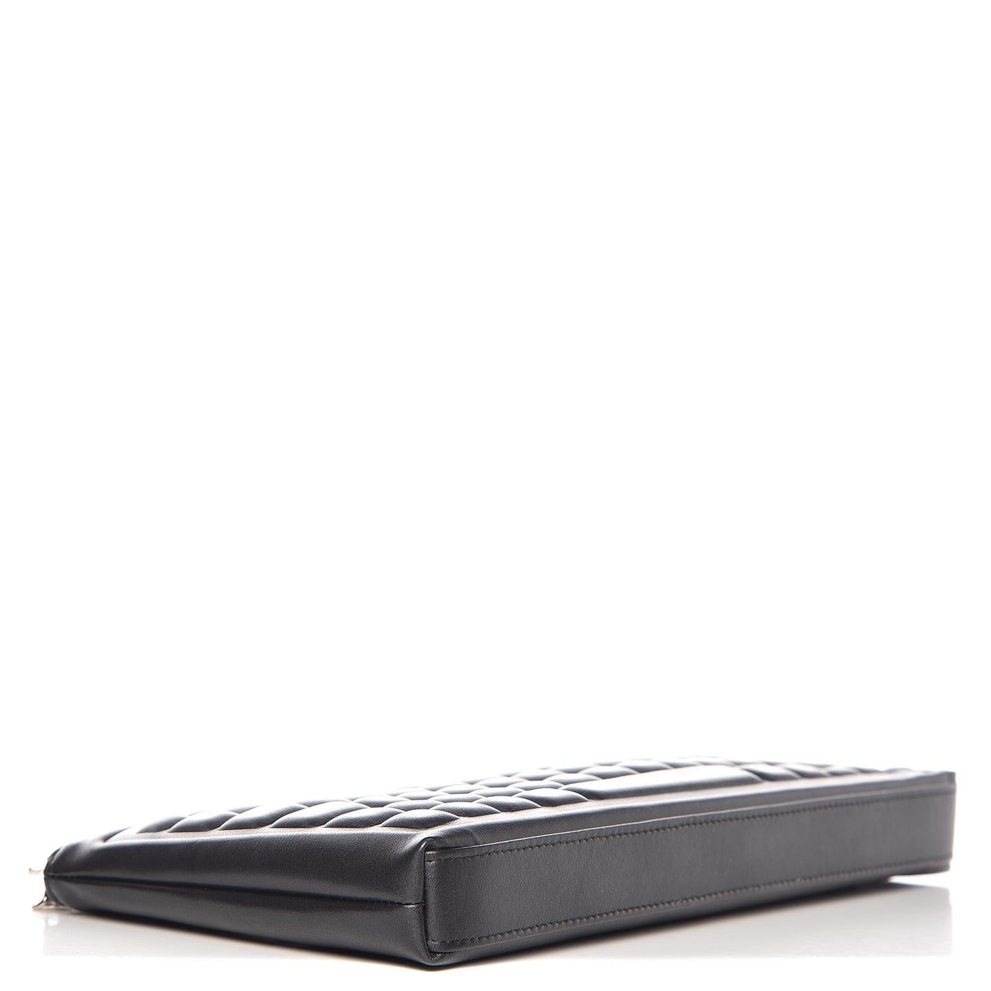 Metallic Calfskin Keyboard Pouch Black