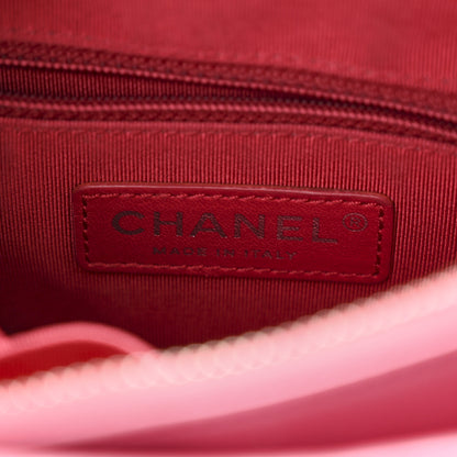 Chanel Aged Calfskin Chevron Quilted Small Gabrielle Hobo Dark Pink 6 of 10