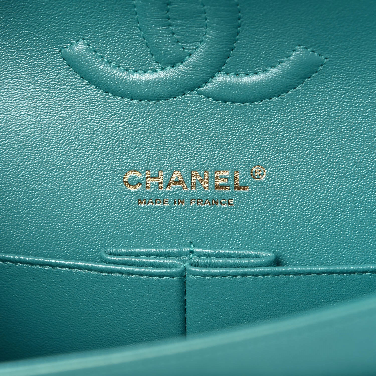 Chanel Iridescent Calfskin Quilted Medium Double Flap Green 8 of 10