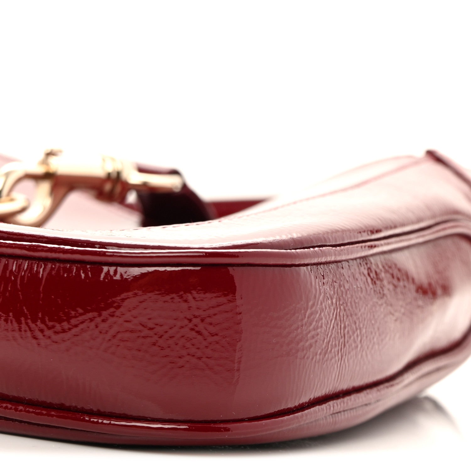 Gucci Patent Calfskin Small Jackie Shoulder Bag Rosso 10 of 11